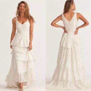 LoveShackFancy Sarabi Gown True White
